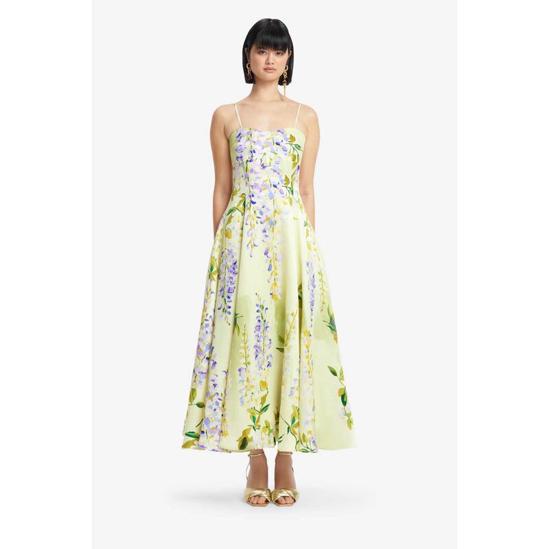 LEO LIN Mariela Midi Dress - Wisteria Print image number 3